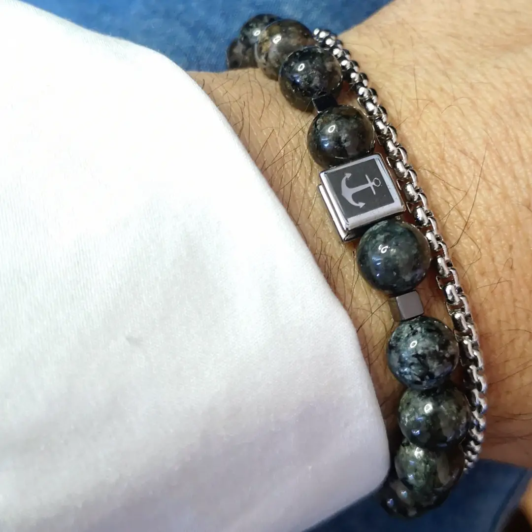 pulseira_aço_pedras_naturais_jaspe