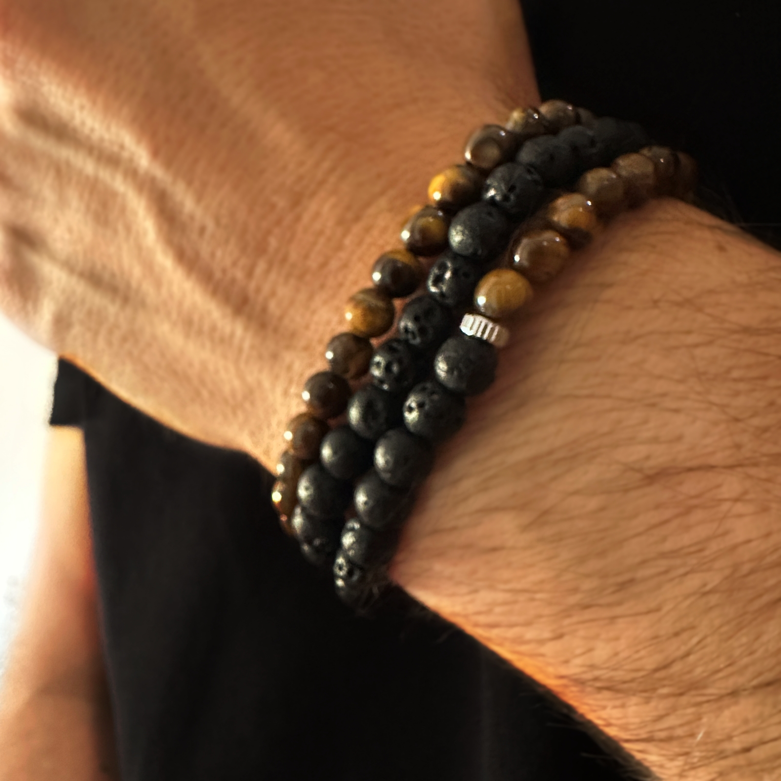 pulseira pedras naturais